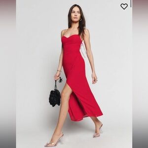 Reformation Kourtney Cherry Wrap Dress